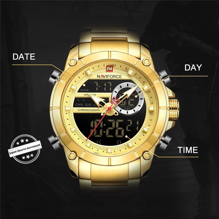 Naviforce 9163 Mens Watch - Gold_2
