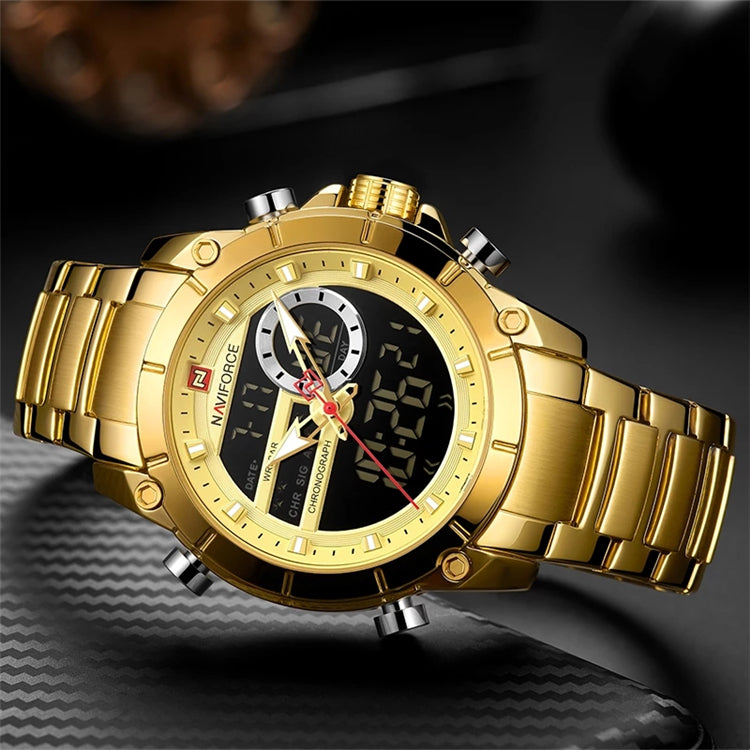 Naviforce 9163 Mens Watch - Gold_3