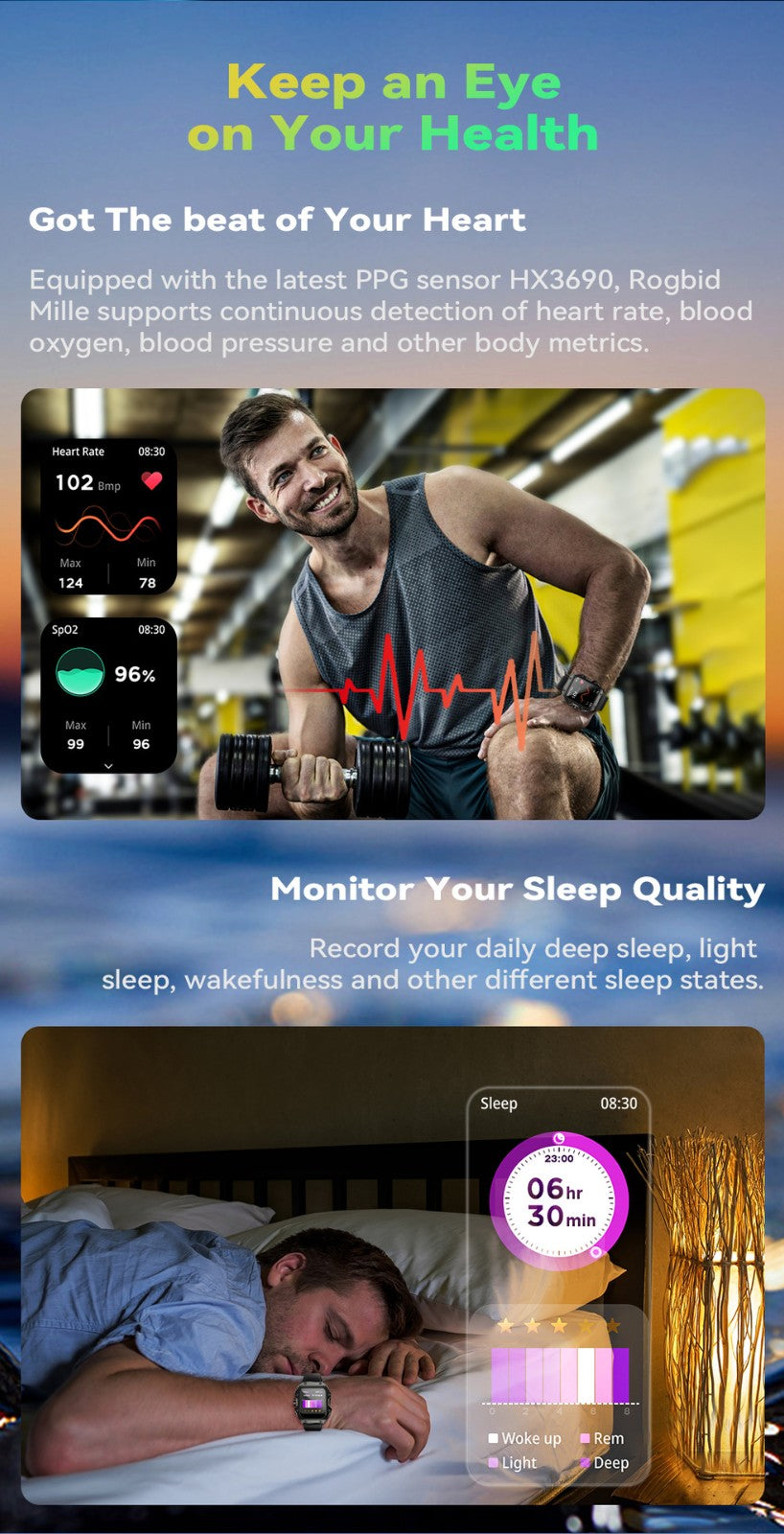 Rugged sports smart watch 1.91 inch 520mAH multi-scene sports mode_4