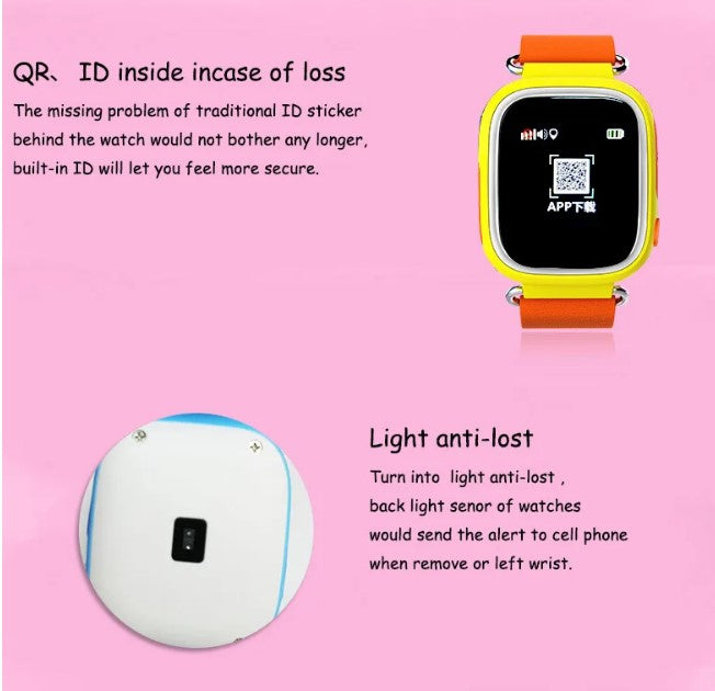 Q90 Smart Watch for Kids with SOS Alarm - Orange_4